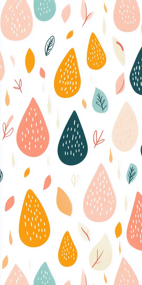 Colorful abstract leaf shapes wallpaper