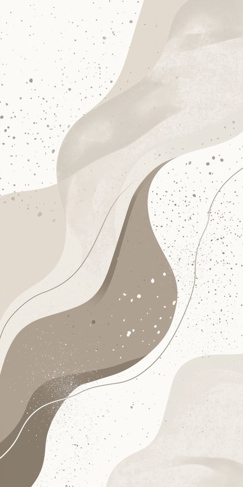 A white and brown abstract painting with a black and white brush wallpaper
