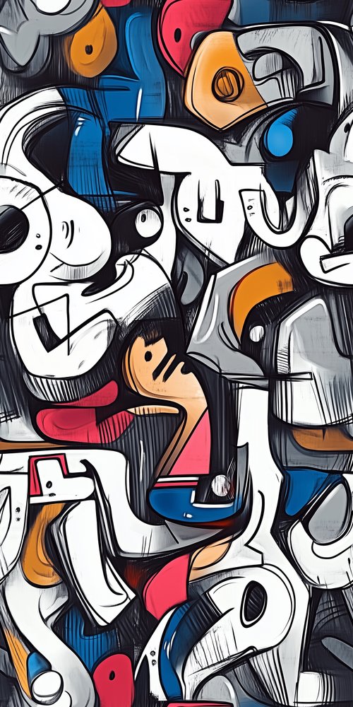 Abstract colorful geometric shapes wallpaper