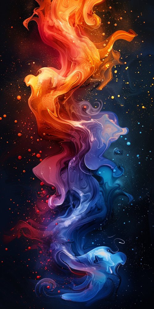 Colorful abstract swirl artwork wallpaper