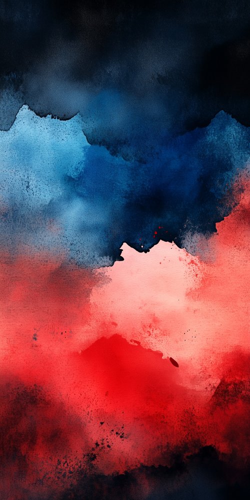 Abstract red and blue watercolor wallpaper