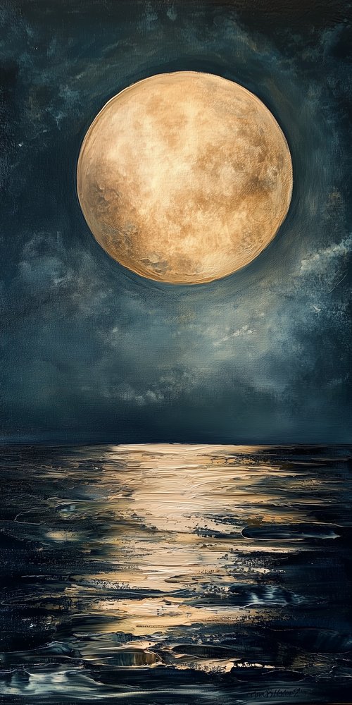 A full moon in the night sky peace calm wallpaper