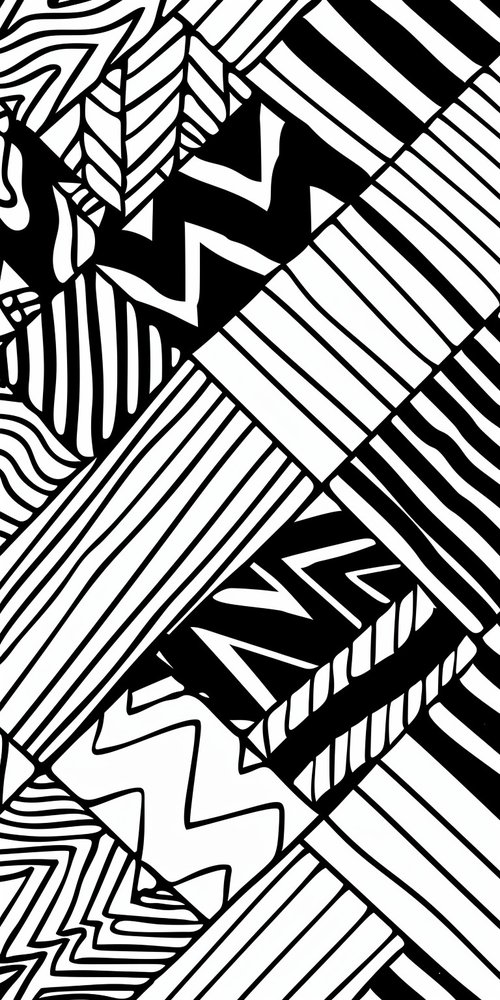 Black and white abstract patterns wallpaper