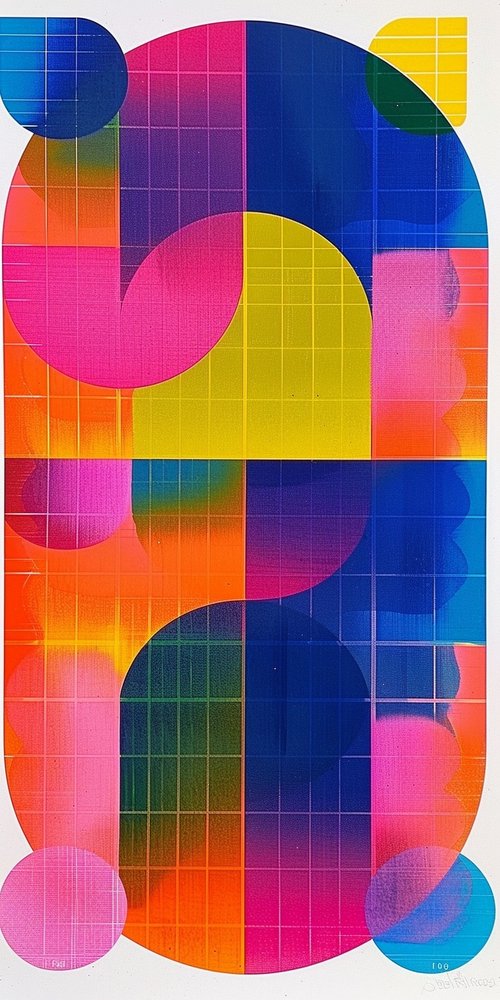 Colorful geometric pattern wallpaper