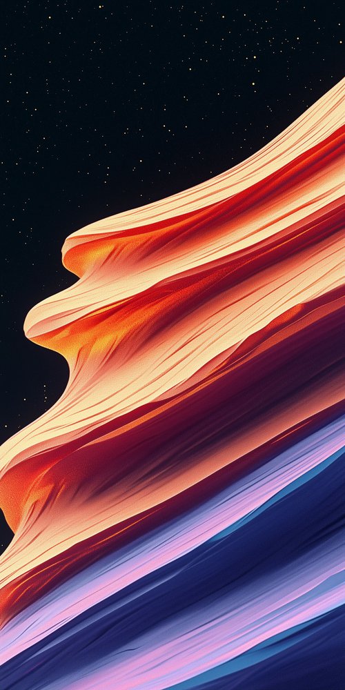 Colorful abstract wavy lines wallpaper