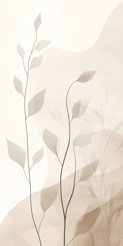 A painting of a tree with leaves on it wallpaper