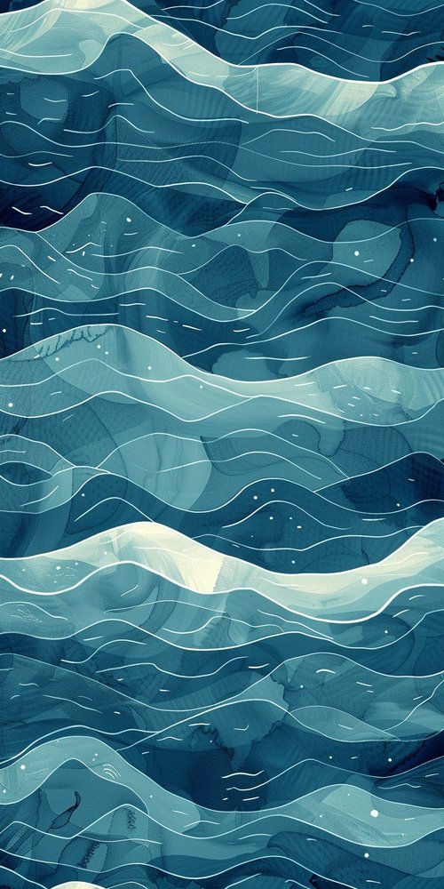 Abstract ocean waves pattern wallpaper