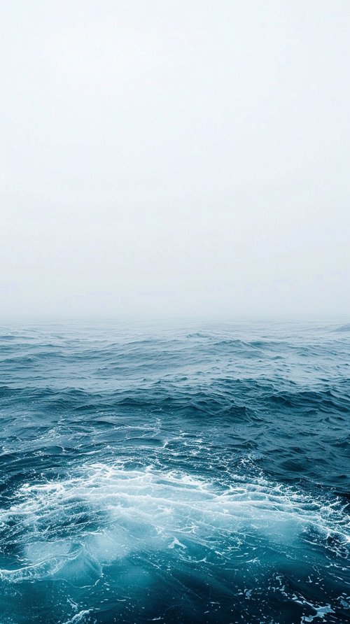 Ocean waves mist wallpaper