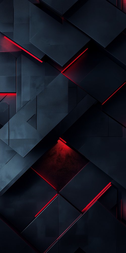 Geometric shapes with red highlights wallpaper