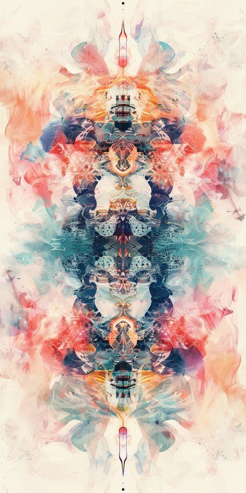Abstract symmetrical colorful pattern wallpaper