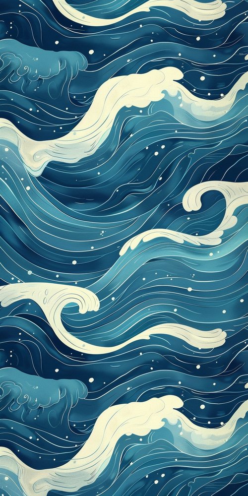 Ocean waves pattern wallpaper