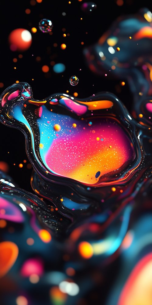 Colorful abstract liquid art wallpaper