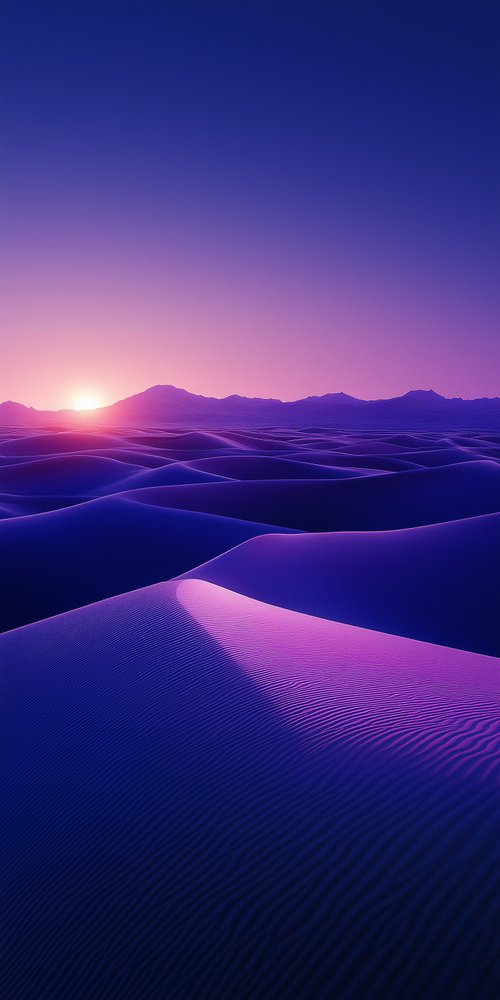 Purple desert at sunset wallpaper