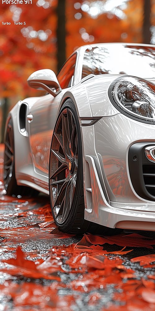 A white sports car
