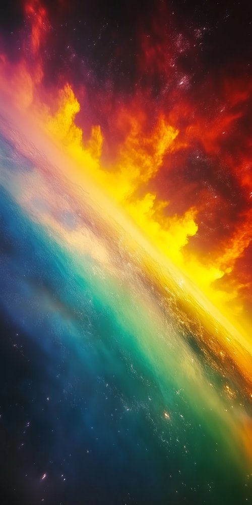 Colorful cosmic scene abstract wallpaper
