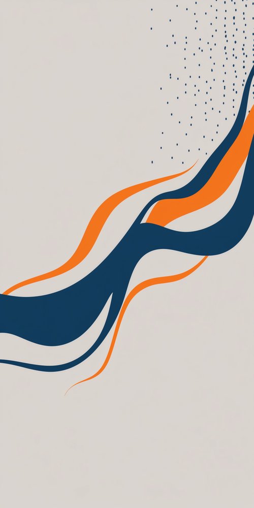 Vector flat illustration of a long horizontal wavy line e wallpaper