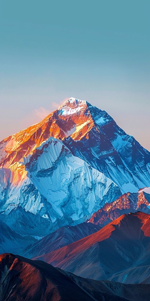 Mountain sunset view wallpaper