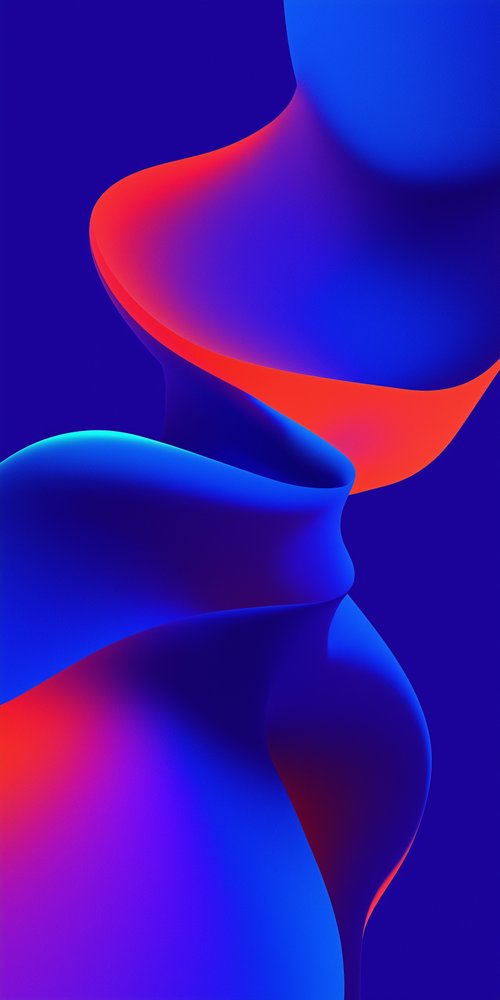 A three dimensional colorful wallpaper
