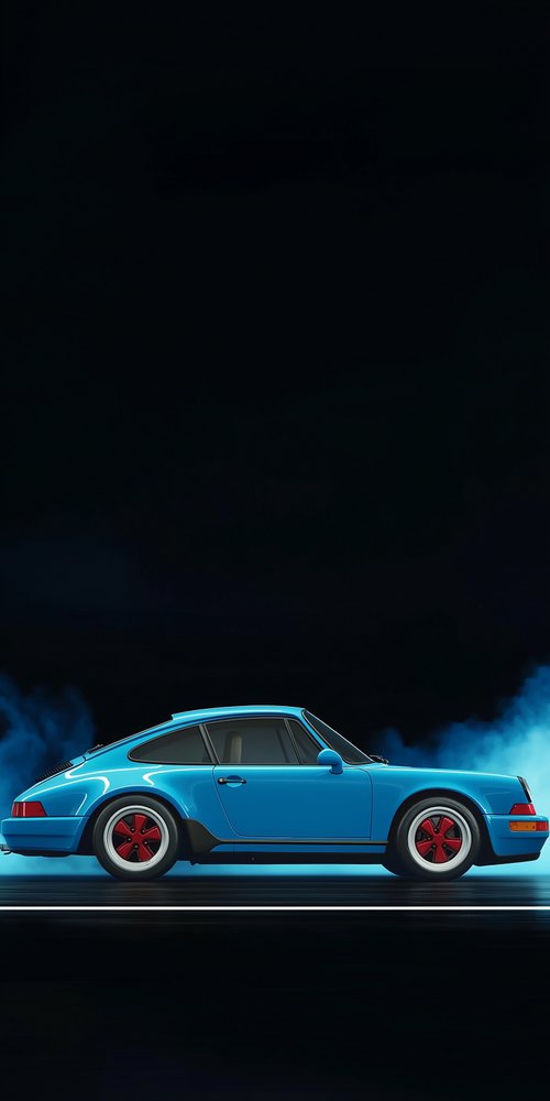 Blue Porsche wallpaper
