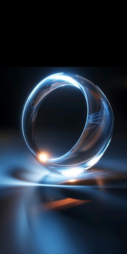Glowing abstract circular shape wallpaper