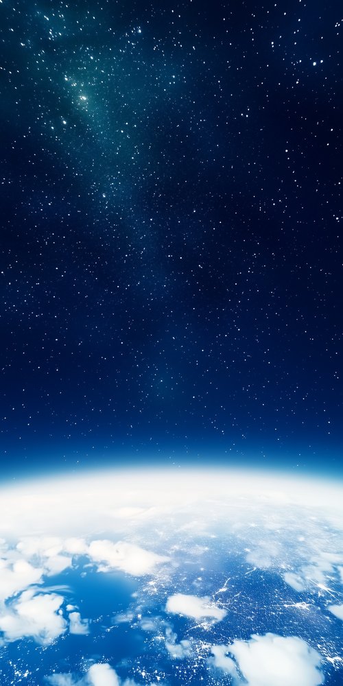 Earth from space starry sky wallpaper