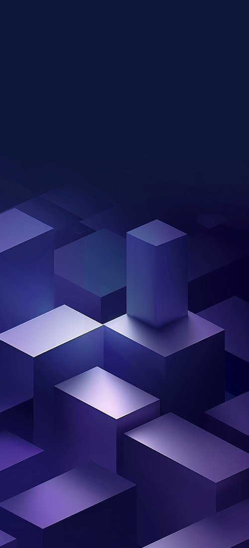 Purple 3d geometric blocks wallpaper