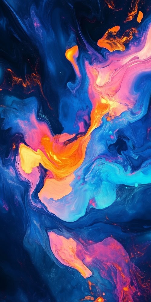 Colorful abstract fluid art wallpaper