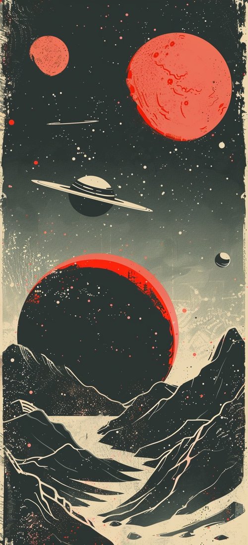 Space art landscape wallpaper