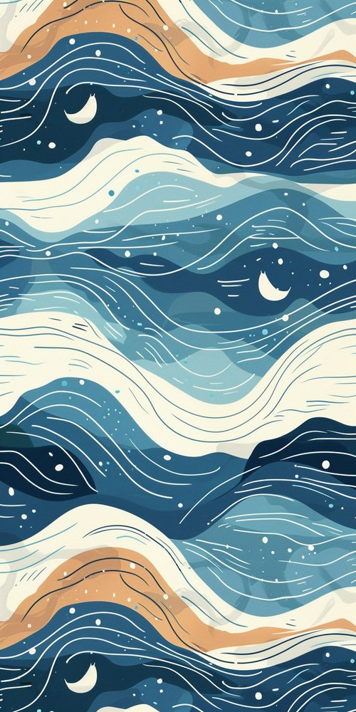 Abstract ocean waves pattern wallpaper