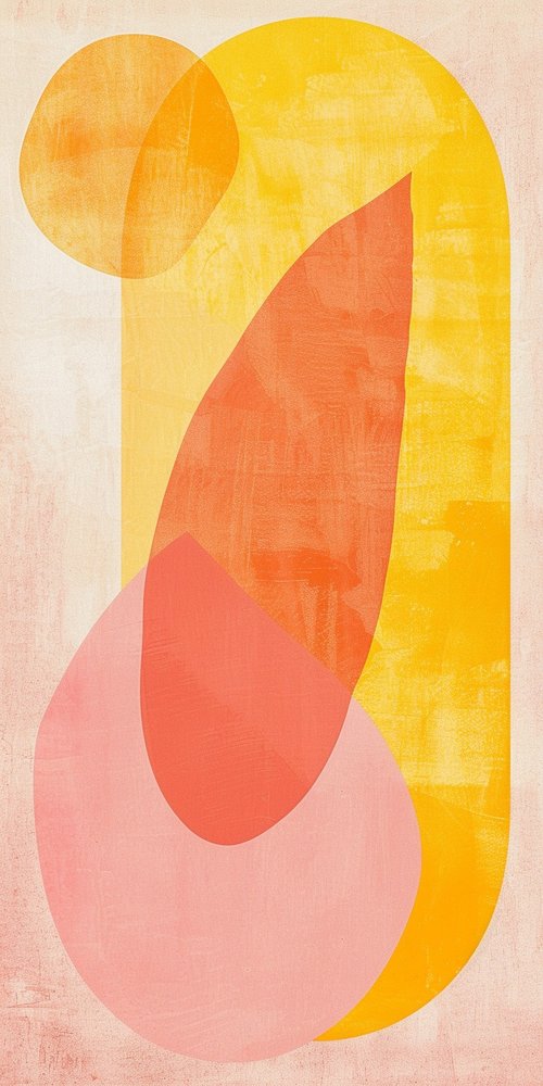 Abstract shapes in warm colors wallpaper