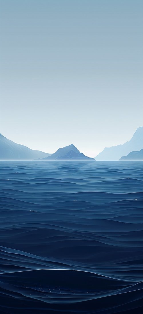 Ocean mountain scenery wallpaper