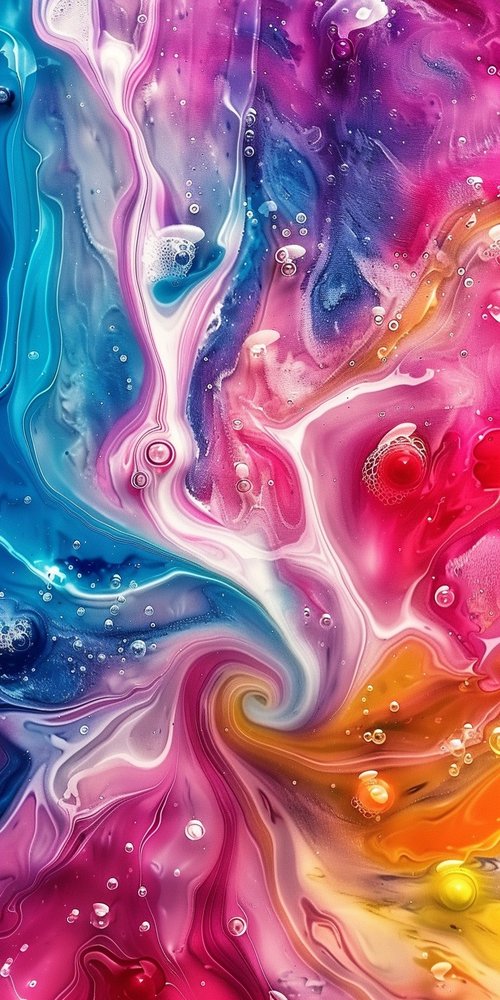 Colorful abstract fluid art wallpaper