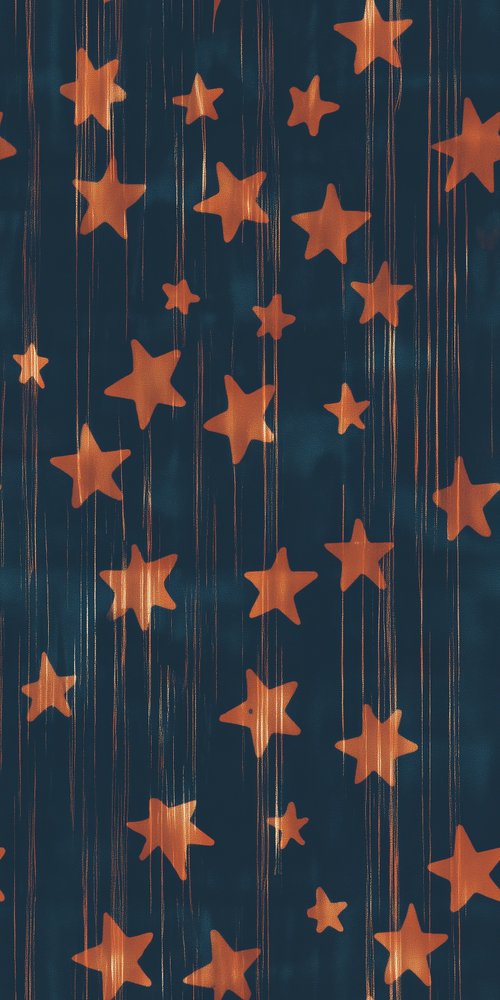 A bunch of orange stars hanging from strings wallpaper