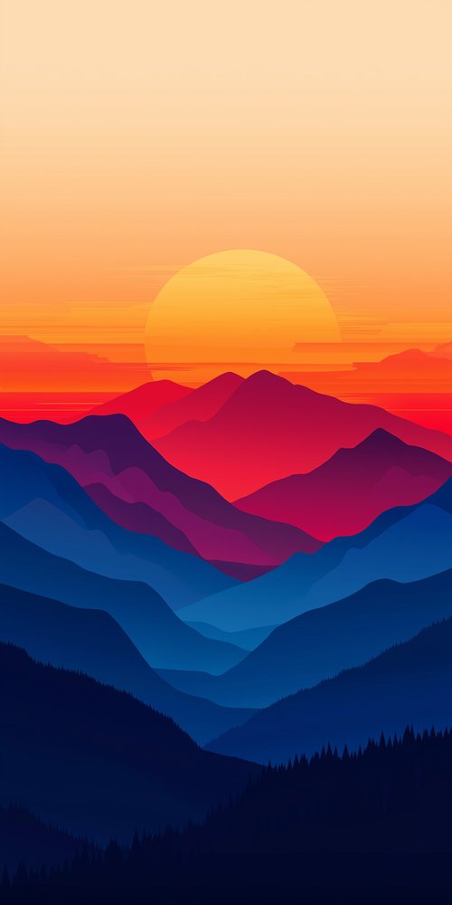 Abstract vector background with simple red orange wallpaper