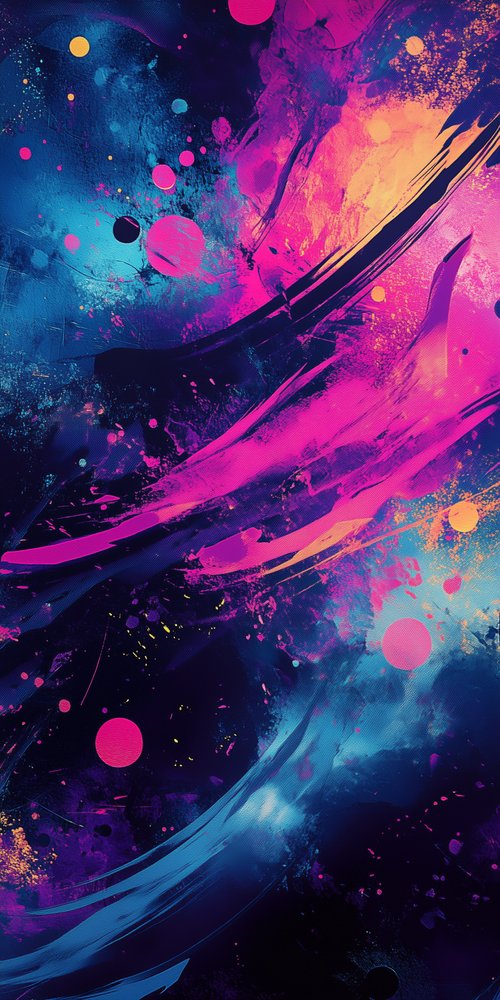 Abstract colorful paint splashes wallpaper