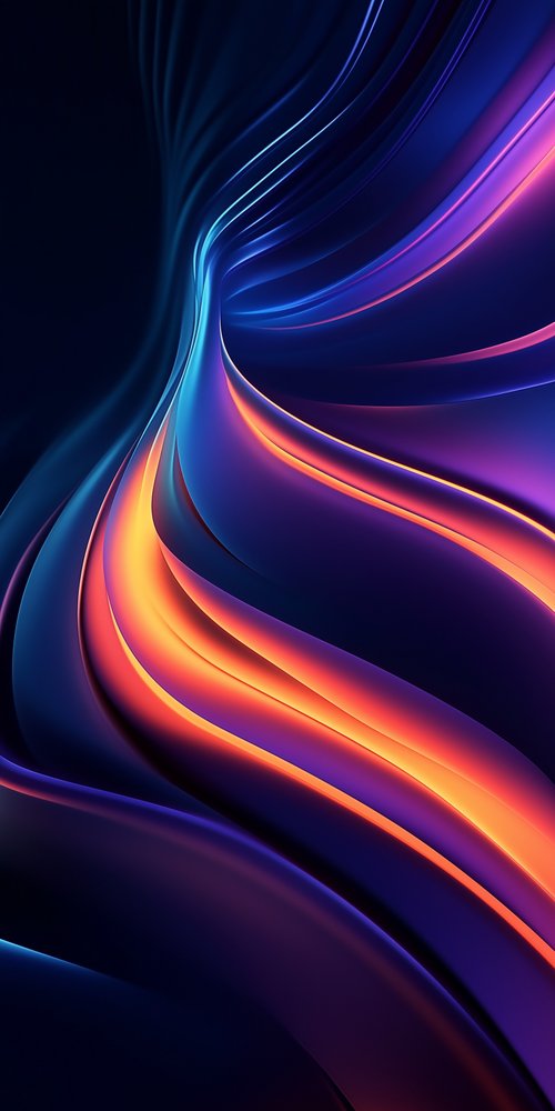 Abstract colorful flowing lines wallpaper