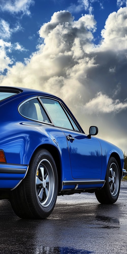 A blue Porsche wallpaper