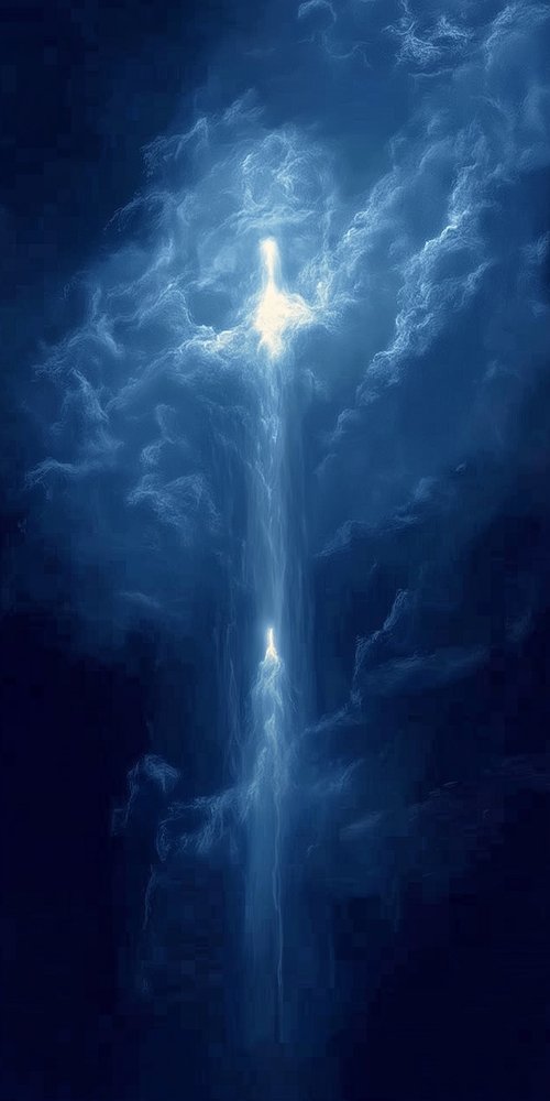 A cross in the sky with clouds wallpaper