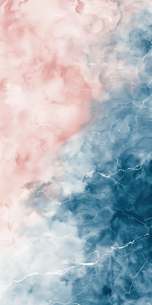 Abstract watercolor in pink and blue wallpaper