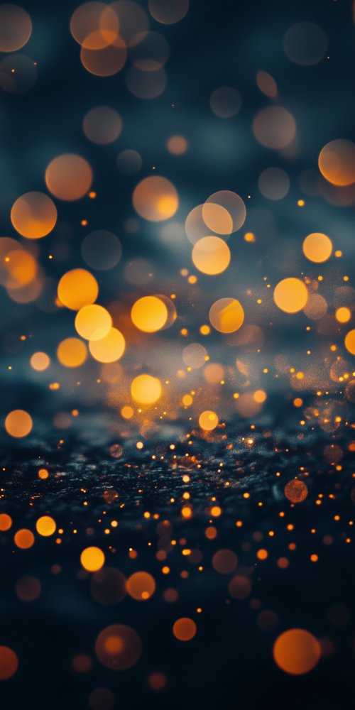 Orange bokeh light effect wallpaper
