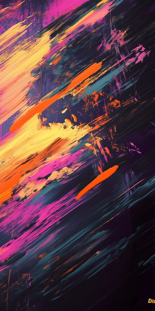 Colorful abstract paint strokes wallpaper