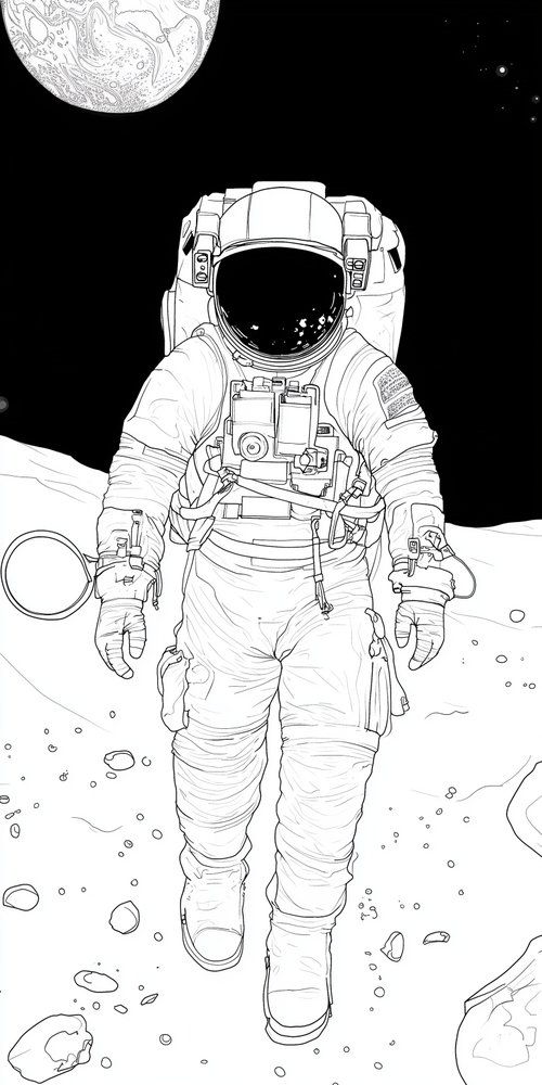 Astronaut on the moon wallpaper
