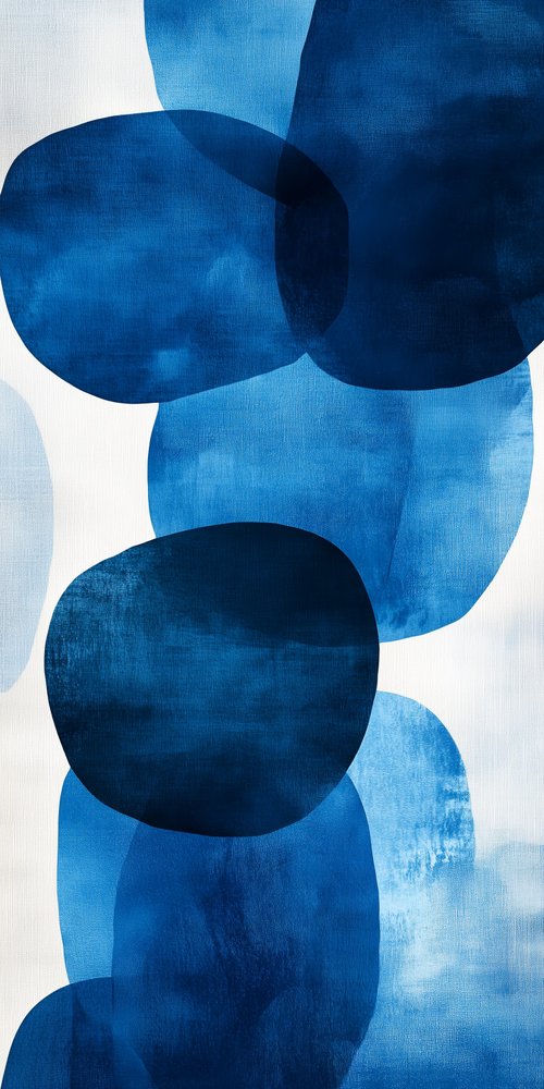 Abstract blue overlapping shapes wallpaper