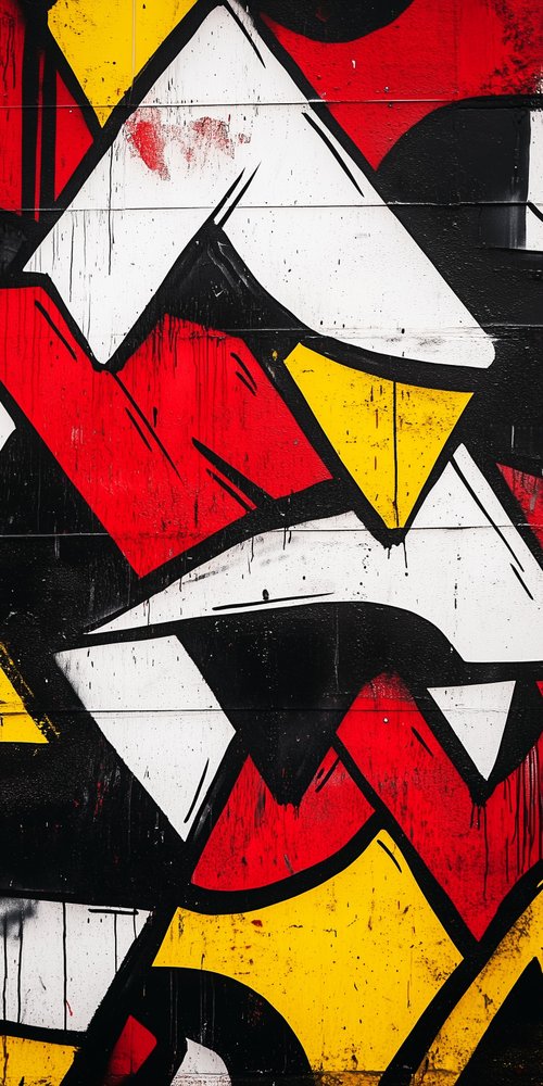 Abstract graffiti with bold colors wallpaper