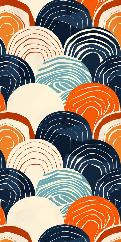 Abstract pattern with curved lines wallpaper