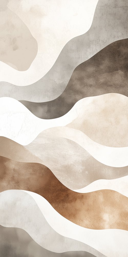 A painting of a wave pattern on a wall wallpaper