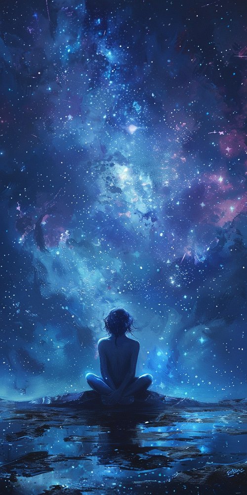 Starry night reflection wallpaper