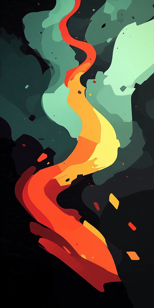 Abstract colorful wavy pattern wallpaper