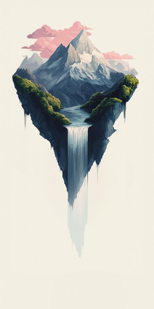A floating land wallpaper