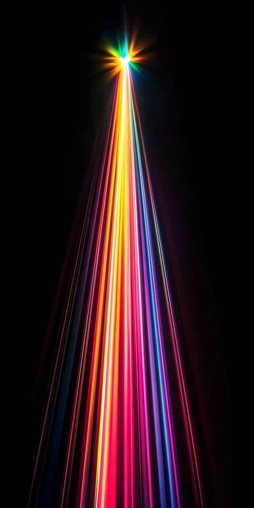 A light beam is seen in the dark wallpaper